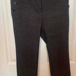 Ann Taylor Charcoal Plaid Pants